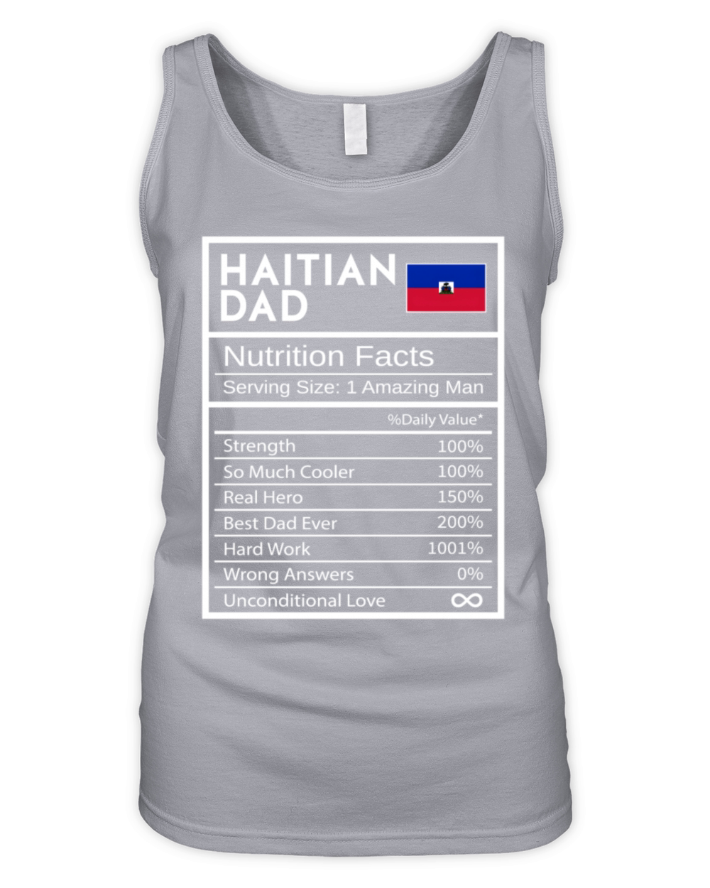 Haitian Dad Nutrition Facts National Pride For Dad Organic Women's Tank Top