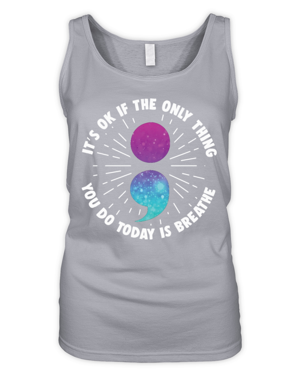 Mental Health Warrior Purple and Teal Organic Women's Tank Top