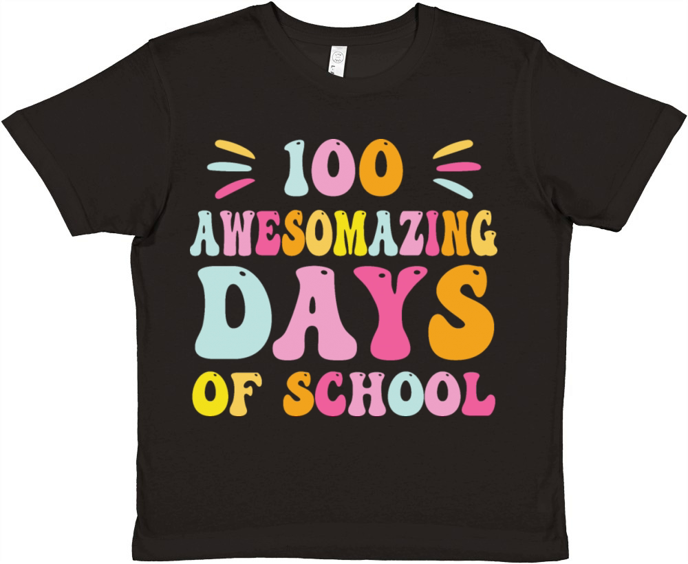 100 Awesomazing Days Awesome Days Of School Premium Kids Crewneck T-shirt