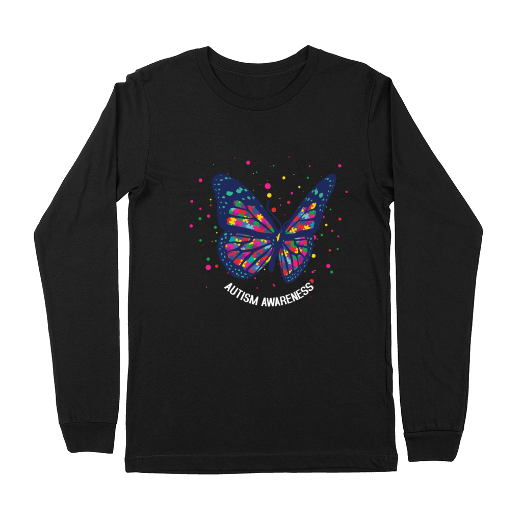 Butterfly Puzzle Autism Awareness Premium Long Sleeve