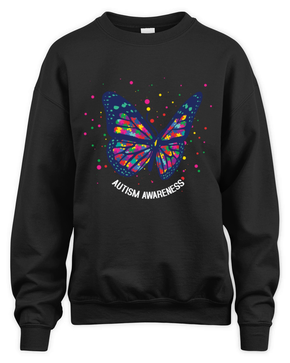 Butterfly Puzzle Autism Awareness Unisex Premium Crewneck Sweatshirt