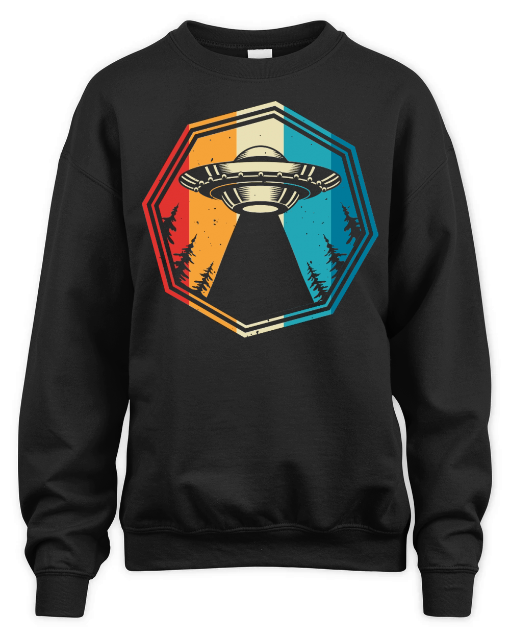 Vintage UFO Alien 06 Unisex Premium Crewneck Sweatshirt