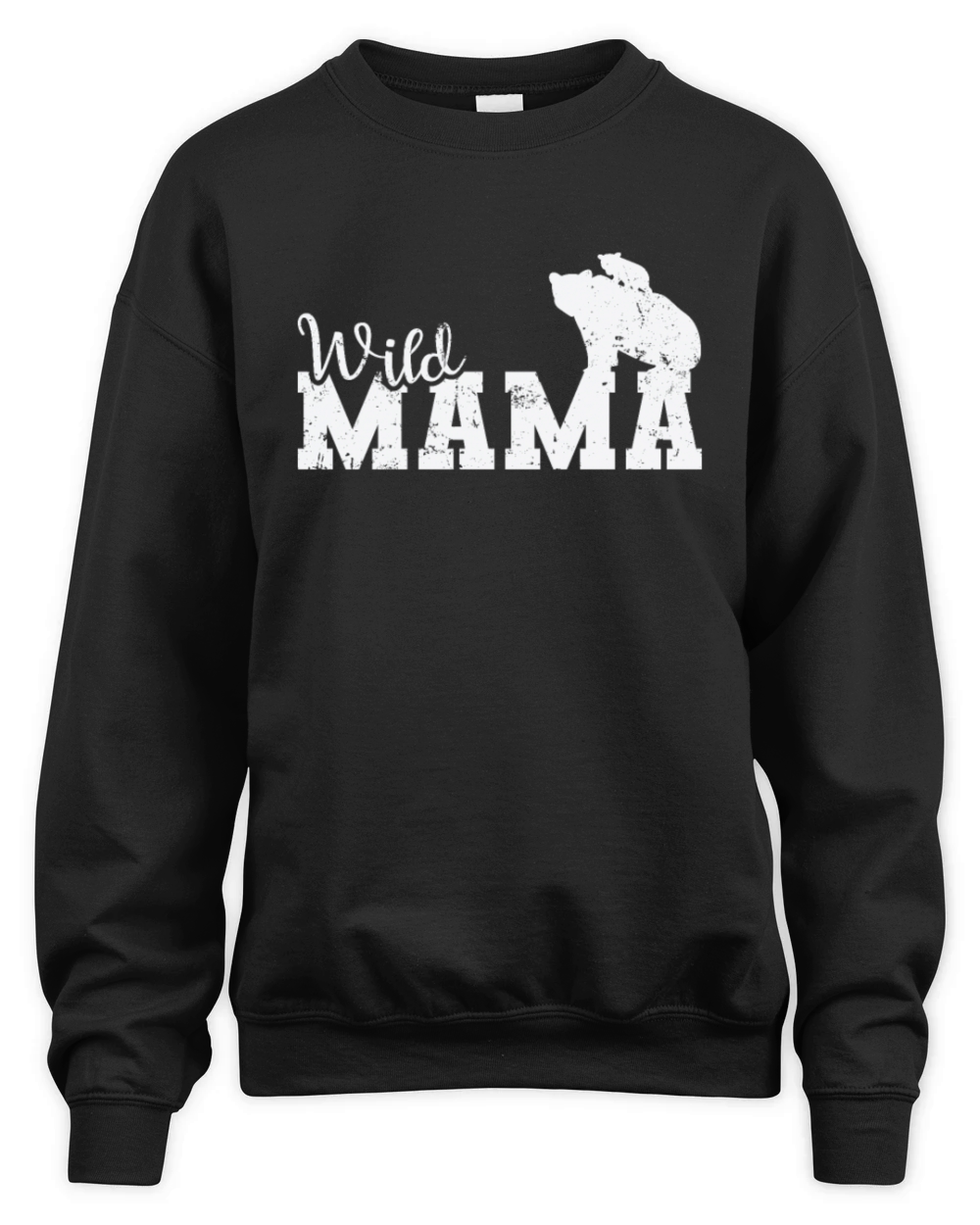 Wild Mama Bear Forest Animal Unisex Premium Crewneck Sweatshirt