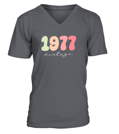 Birthday 1977 Vintage V-Neck T-shirt