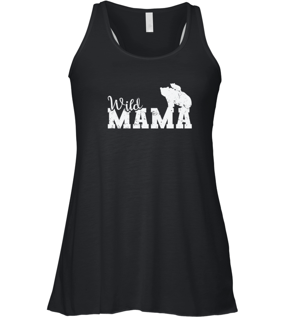 Wild Mama Bear Forest Animal Women's Flowy Tank Top