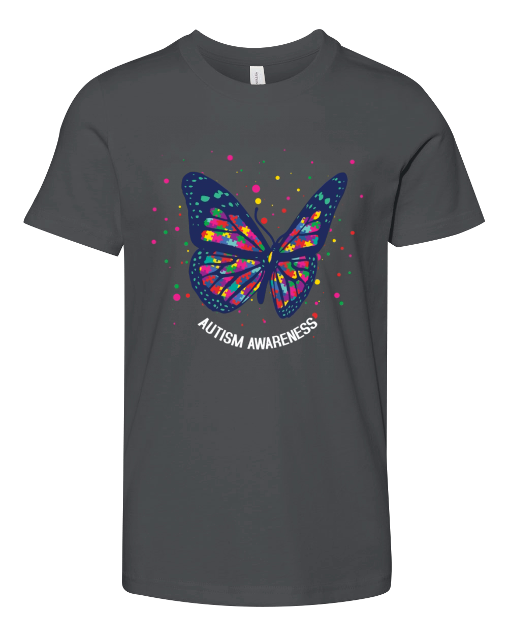 Butterfly Puzzle Autism Awareness Youth Unisex Jersey Tee