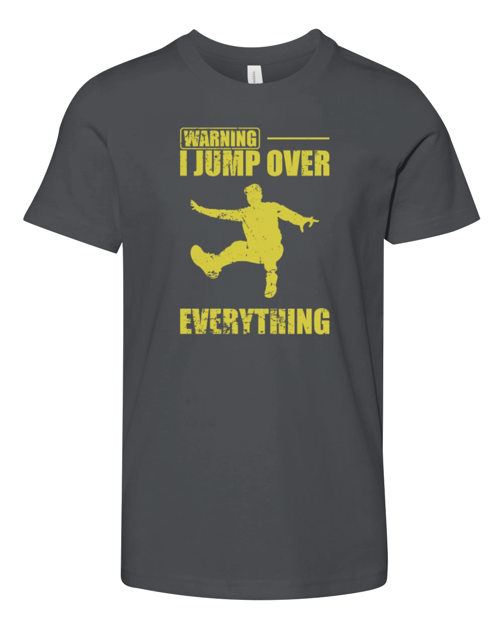 Warning I jump over Everything Parkour Sport Youth Unisex Jersey Tee