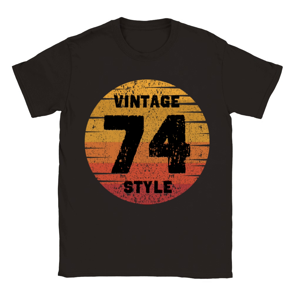 Funny vintage 1974 retro sun graduation style 74s Classic Kids Crewneck T-shirt