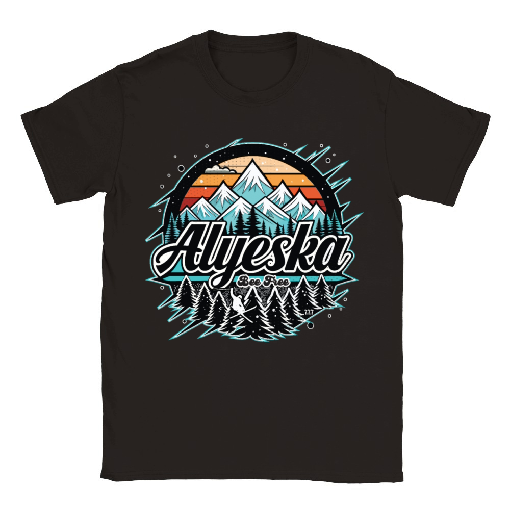 Retro Alyeska Ski Classic Kids Crewneck T-shirt