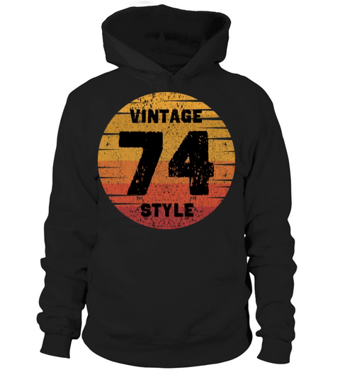 Funny vintage 1974 retro sun graduation style 74s Hoodie Unisex
