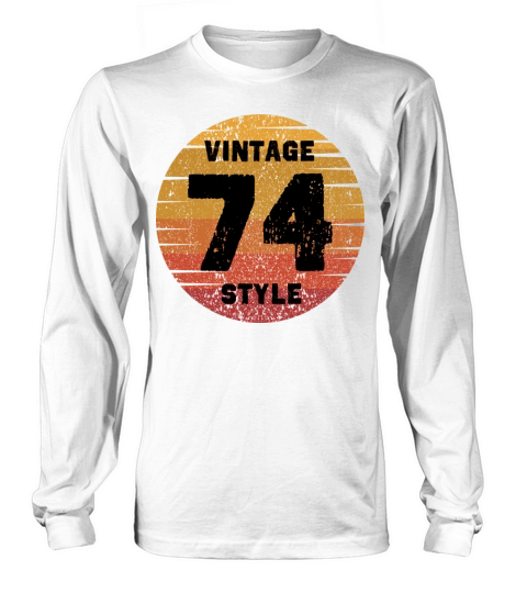 Funny vintage 1974 retro sun graduation style 74s Long sleeved Unisex