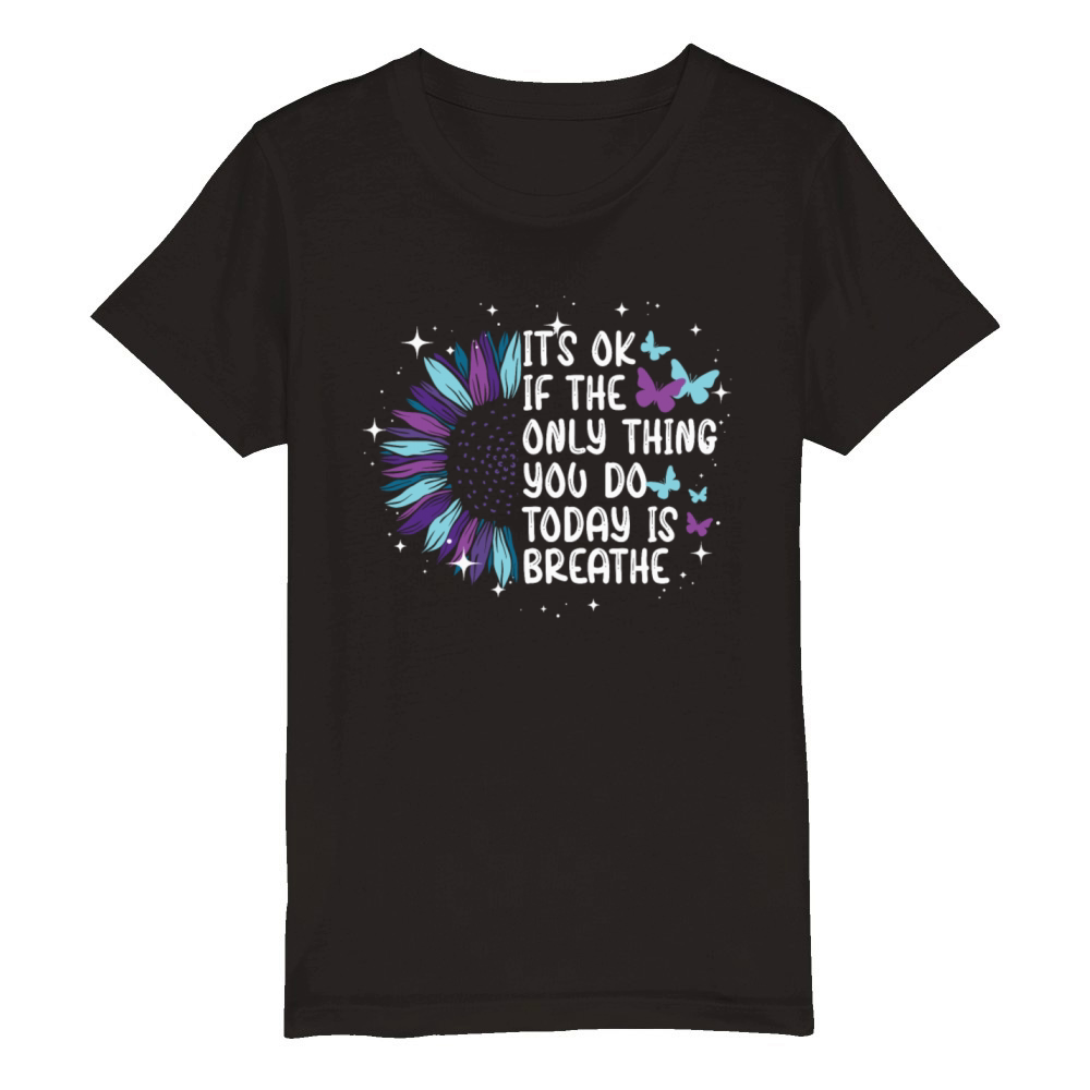 Suicide Prevention Awareness Organic Kids Crewneck T-shirt