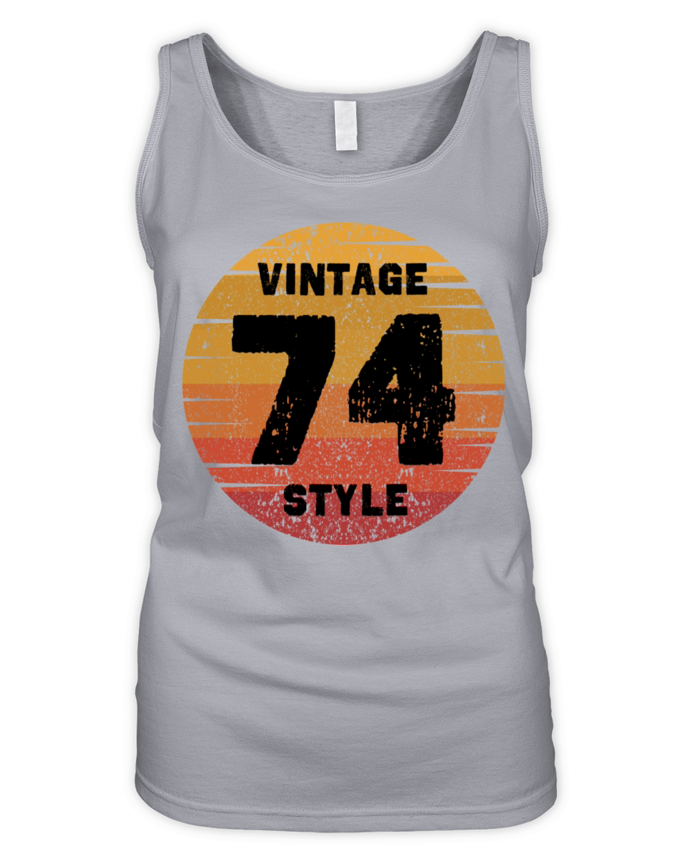Funny vintage 1974 retro sun graduation style 74s Organic Women's Tank Top