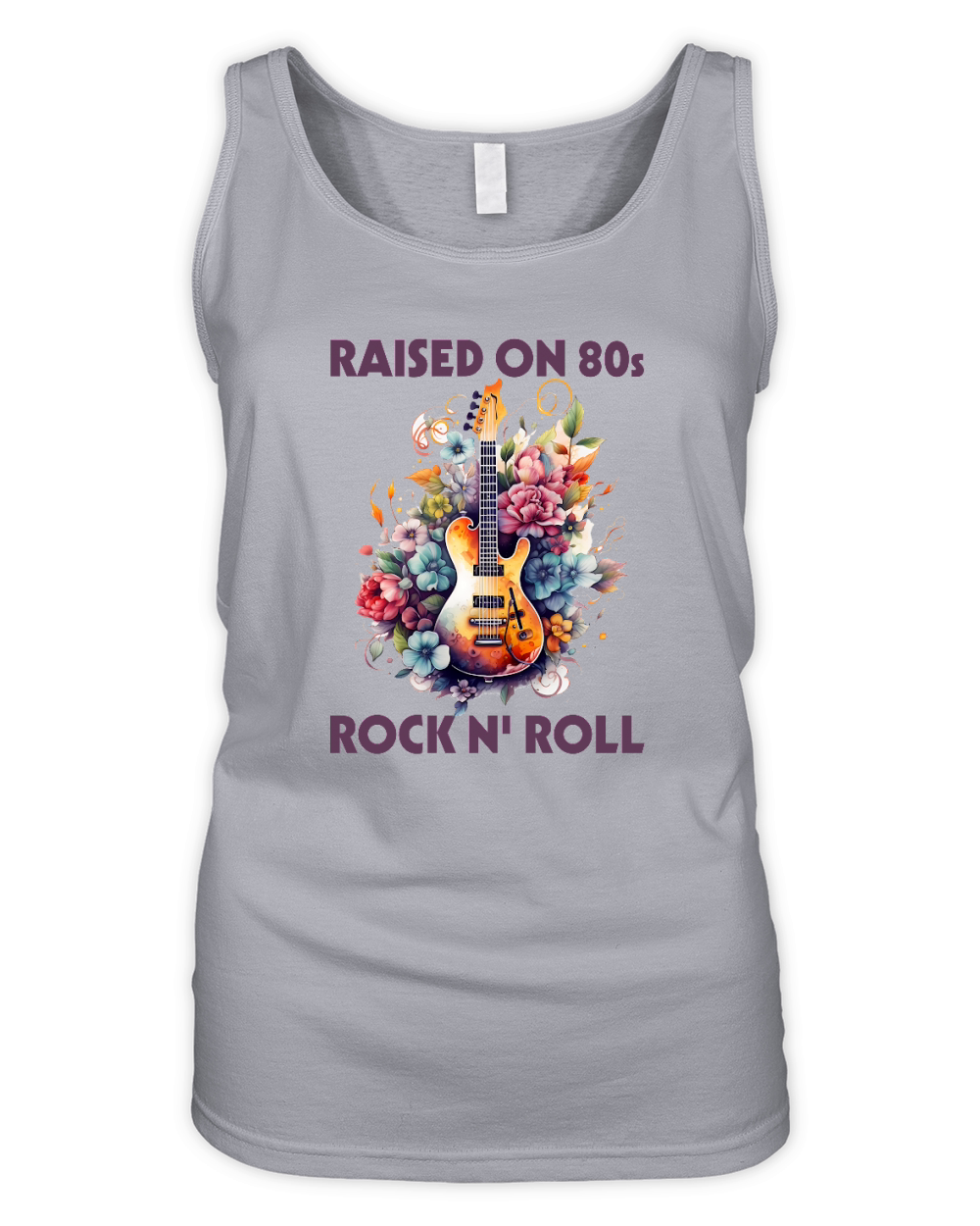 Raised On 80s Rock N’ Roll Retro Music Organic Women's Tank Top
