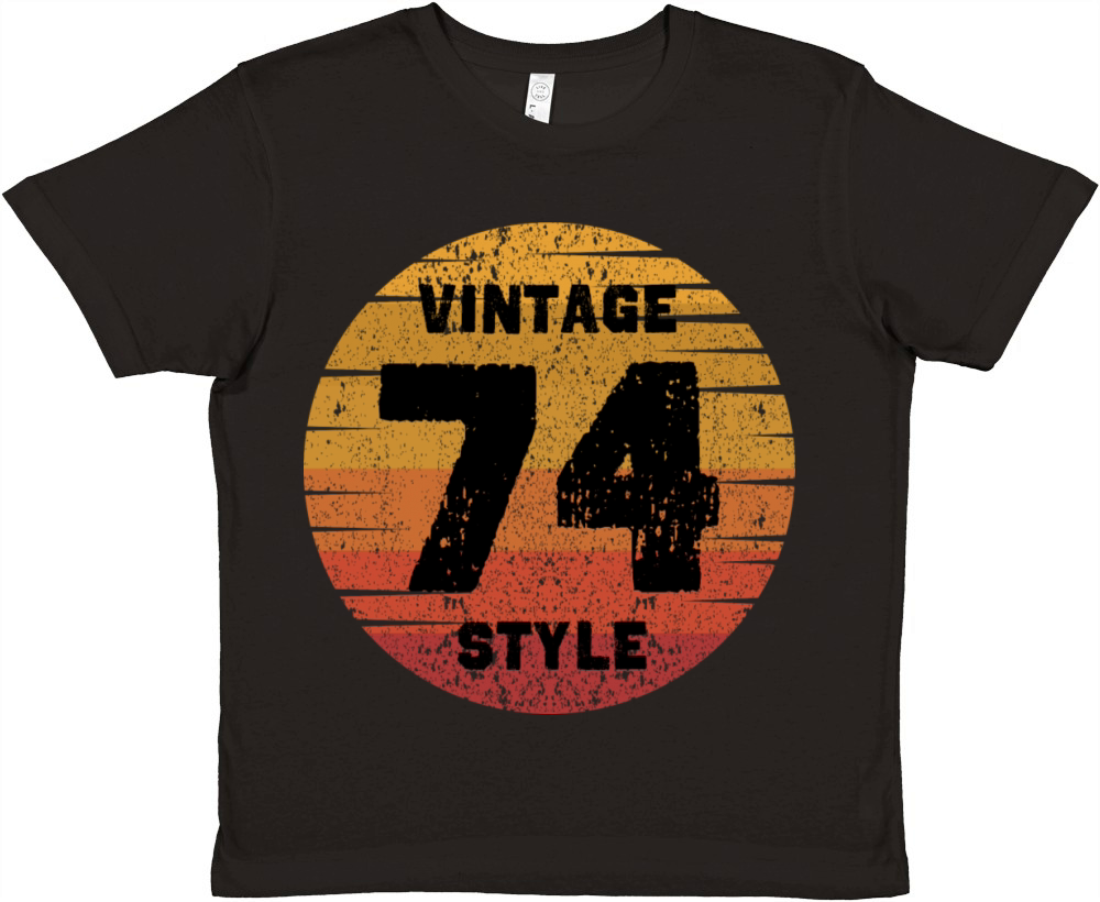 Funny vintage 1974 retro sun graduation style 74s Premium Kids Crewneck T-shirt