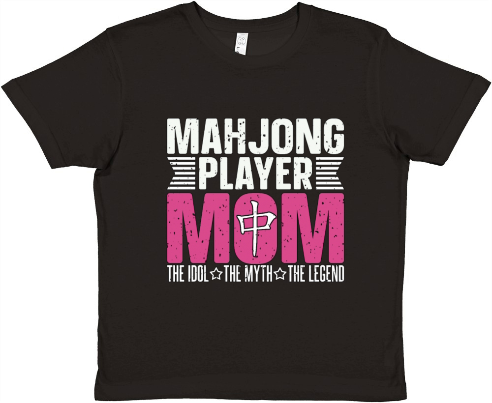 Mahjong Player Mom The Idol The Myth Loves Mahjong Premium Kids Crewneck T-shirt