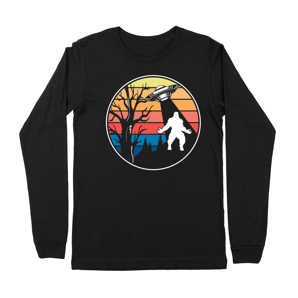 Vintage UFO Alien Bigfoot 2 Premium Long Sleeve