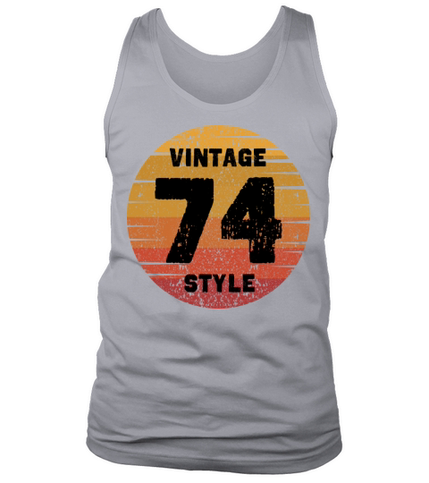 Funny vintage 1974 retro sun graduation style 74s Tank Top Unisex
