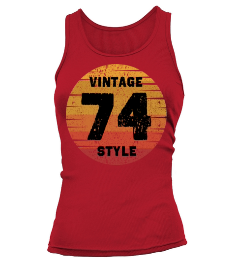 Funny vintage 1974 retro sun graduation style 74s Tank top Woman