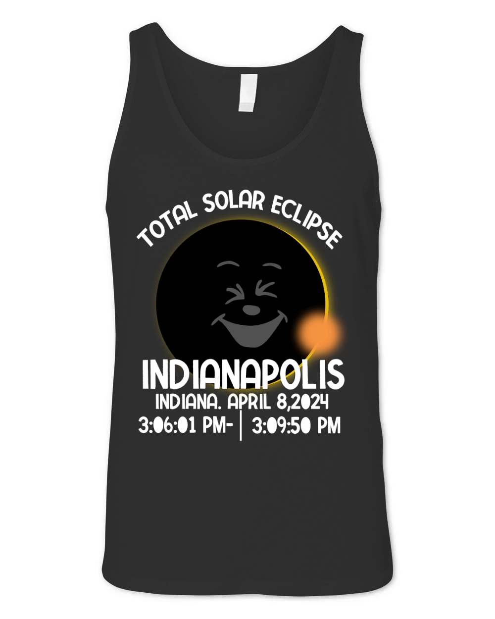 Indianapolis Indiana in Total Solar 2024 Unisex Jersey Tank
