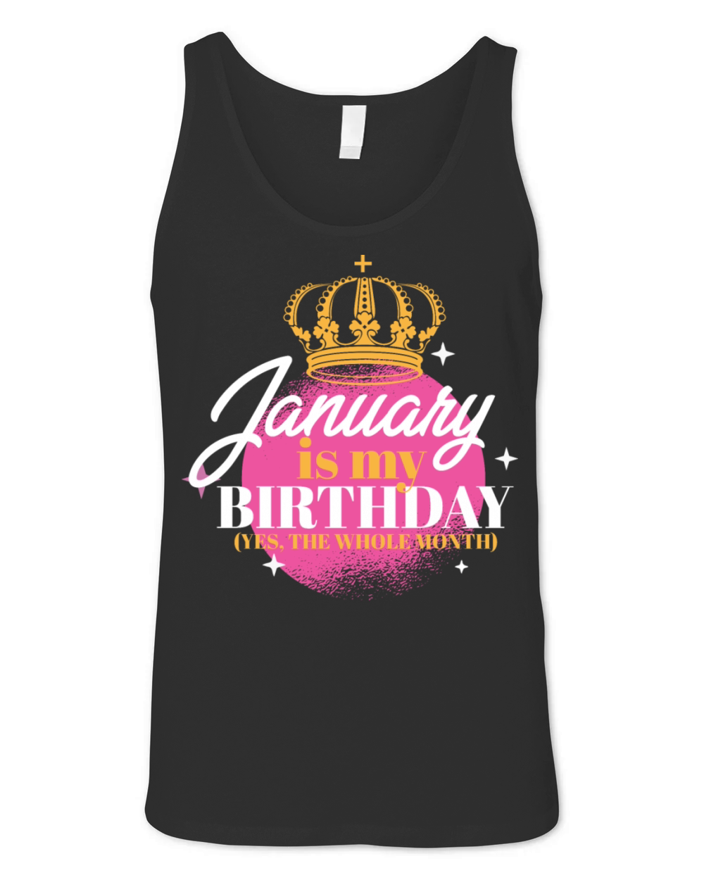 January Is My Birthday Yes The Whole Month Born Unisex Jersey Tank