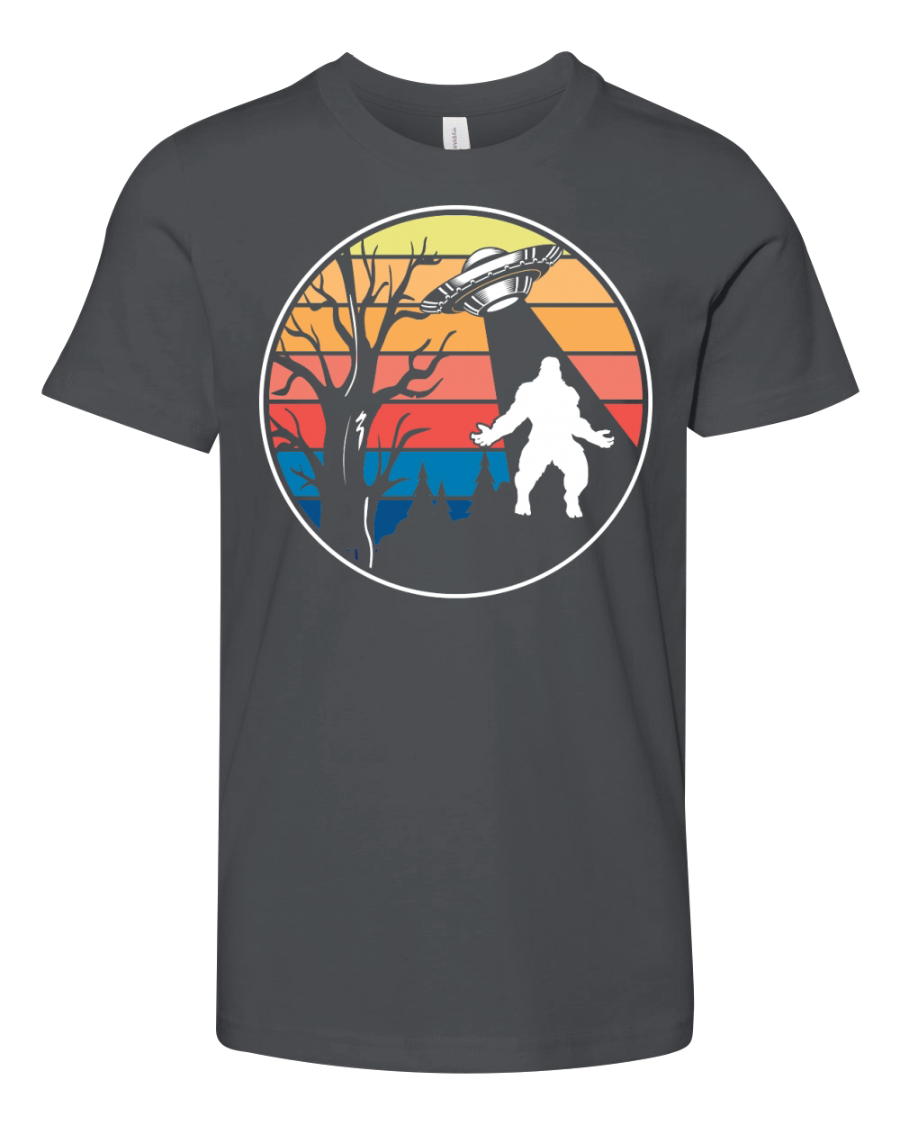 Vintage UFO Alien Bigfoot 2 Youth Unisex Jersey Tee
