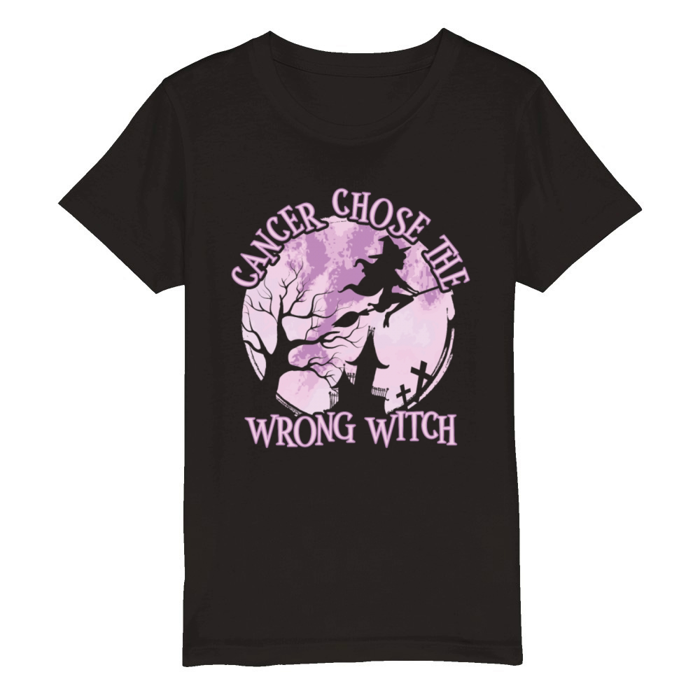 Cancer Witch Orchid Testicular Cancer Organic Kids Crewneck T-shirt