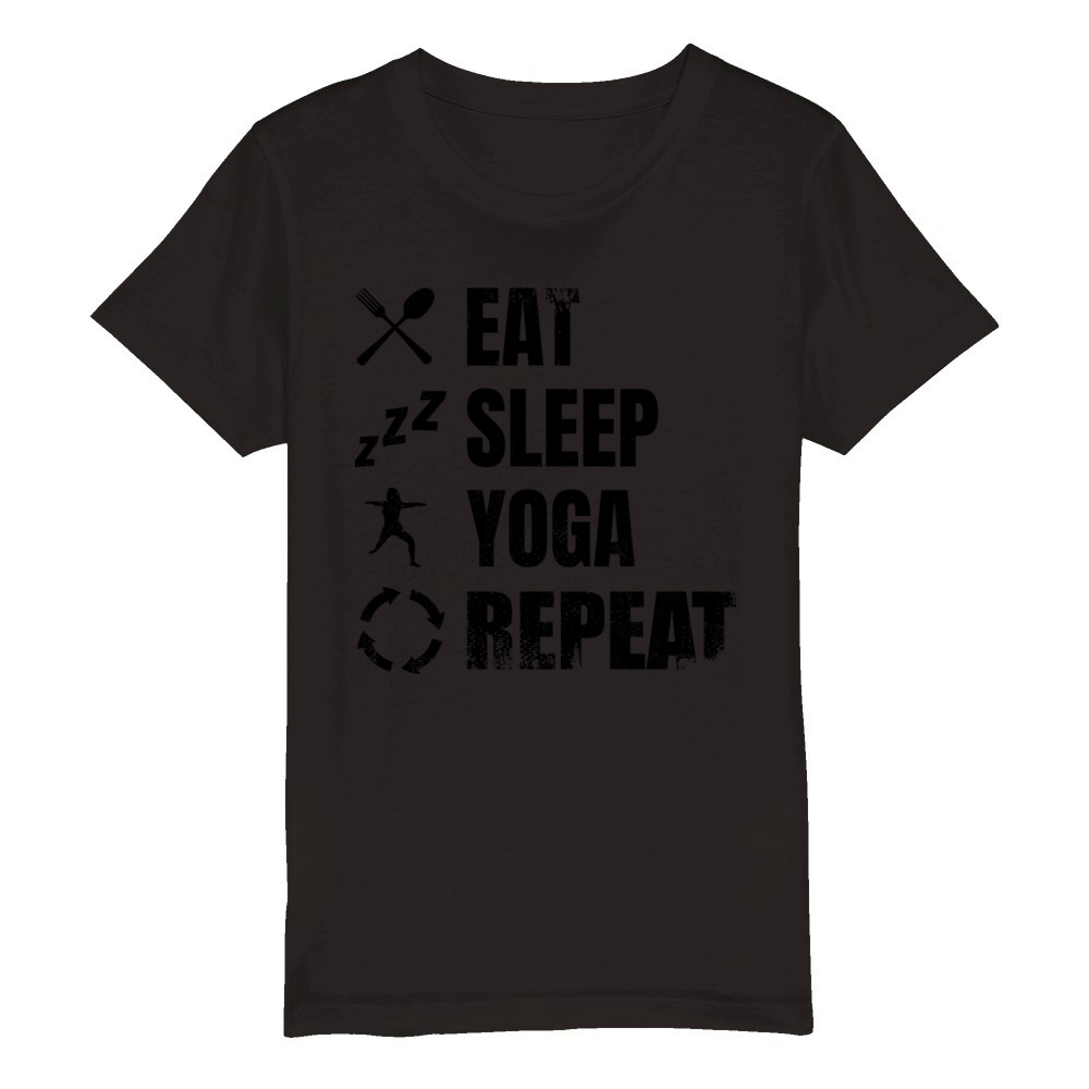 Yoga Daily Schedule Organic Kids Crewneck T-shirt