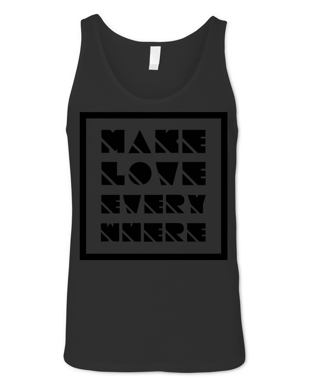 Make love everywhere slogan Unisex Jersey Tank