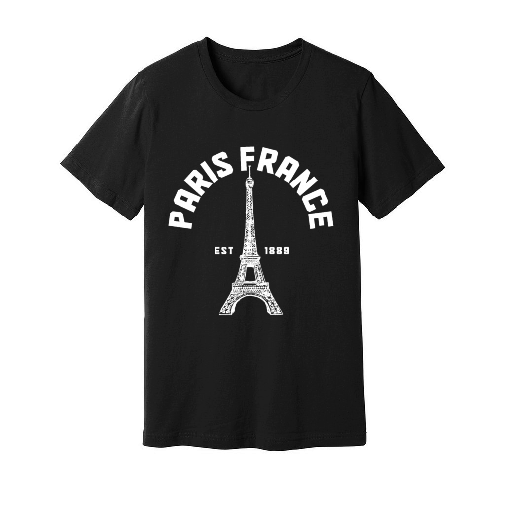 Paris France Eiffel Tower Souvenir Unisex Jersey Tee