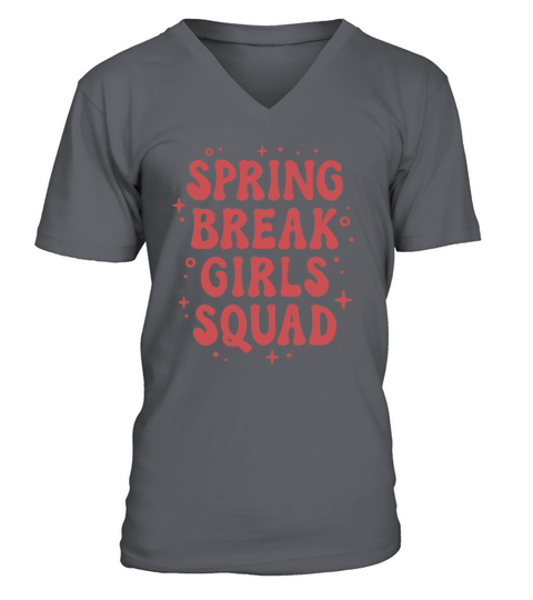 Spring break girls squad V-Neck T-shirt