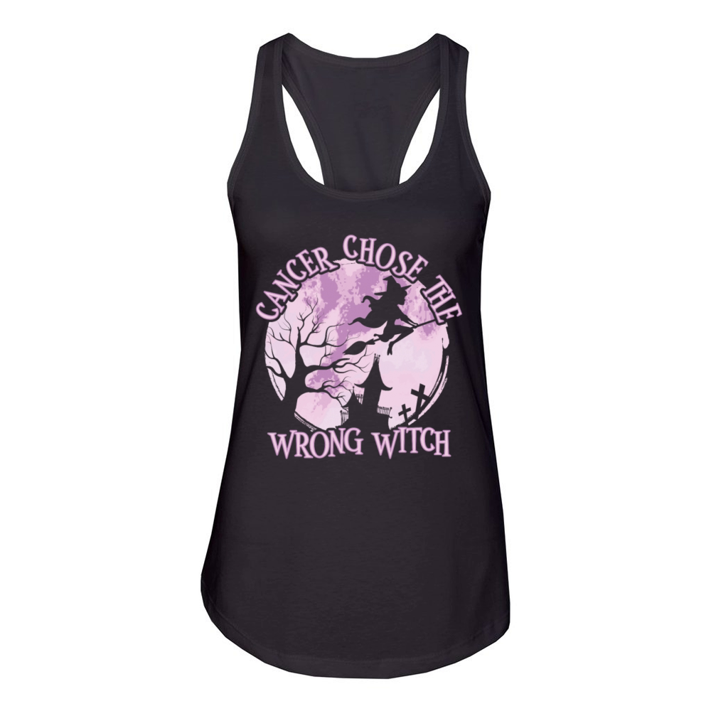 Cancer Witch Orchid Testicular Cancer Women's Racerback Tank