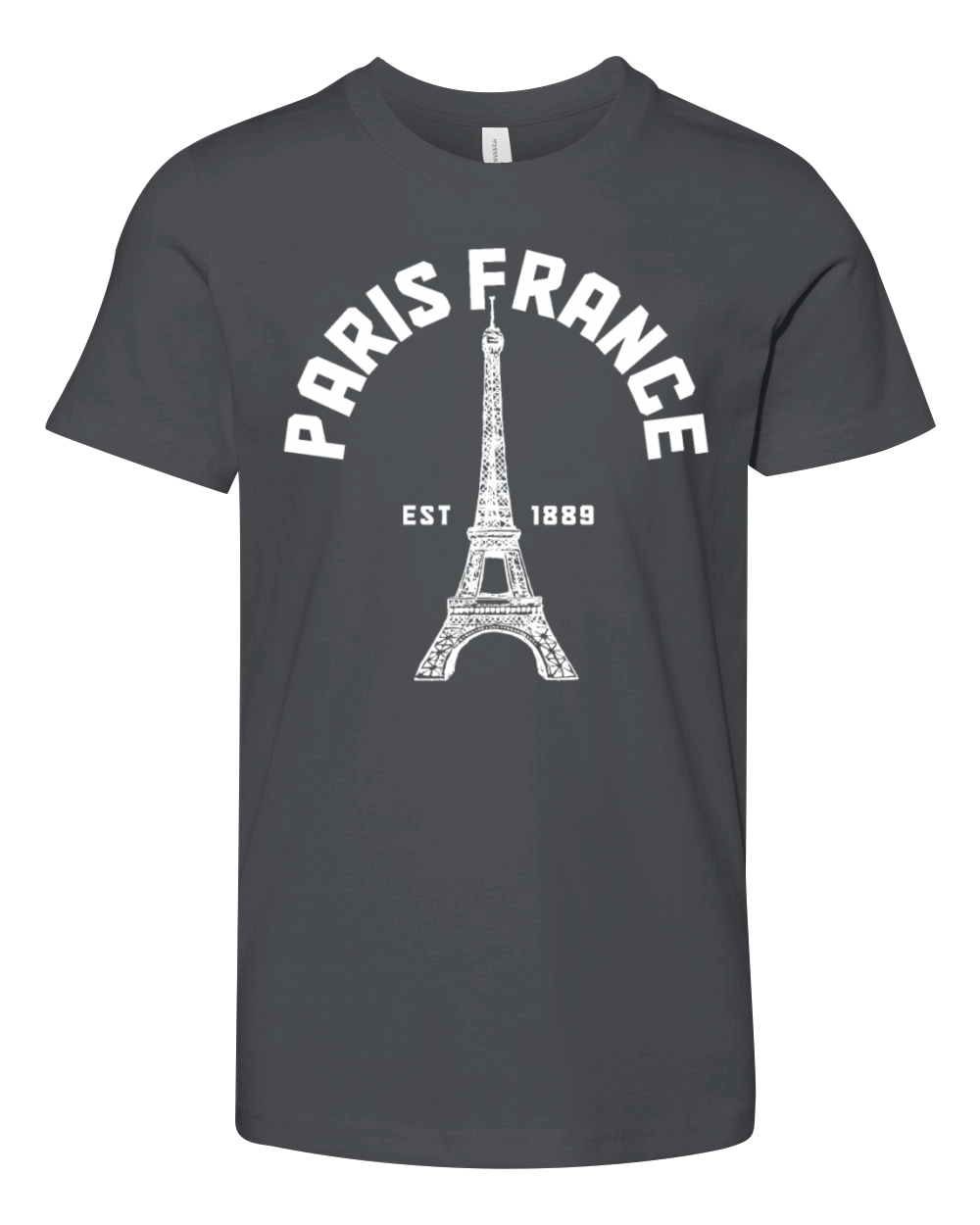 Paris France Eiffel Tower Souvenir Youth Unisex Jersey Tee