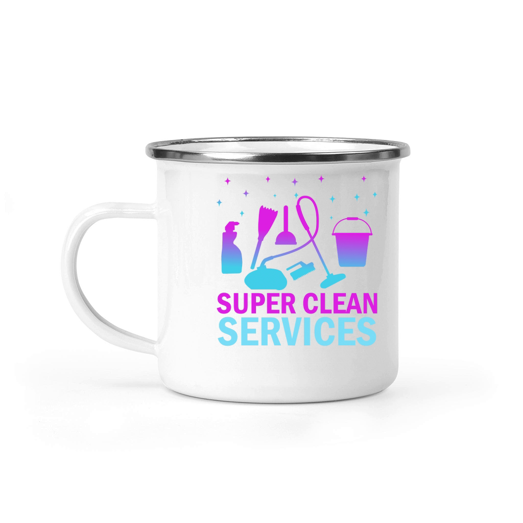 Super Clean Cleaning Services 14 Camping Mug