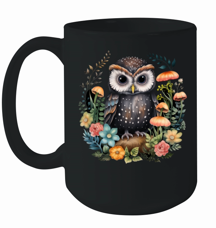 Owl Cottagecore Vintage Gift Ceramic Mug