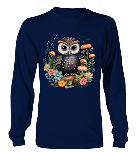 Owl Cottagecore Vintage Gift Long sleeved Unisex