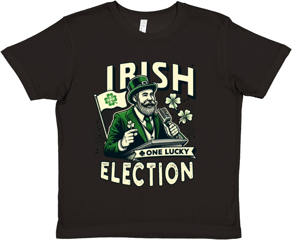 Irish One Lucky Election St Patricks Politician Premium Kids Crewneck T-shirt