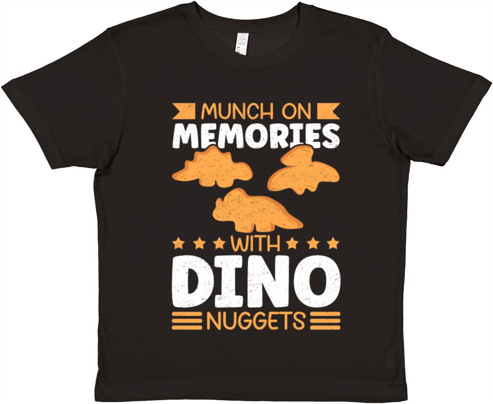 Munch on Memories with Dino Nuggets Dinosaur Premium Kids Crewneck T-shirt