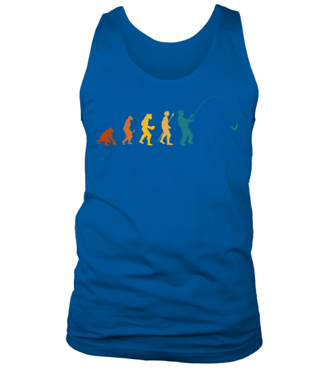 Fisherman Evolution Funny Life Tree Retro Fishing Tank Top Unisex