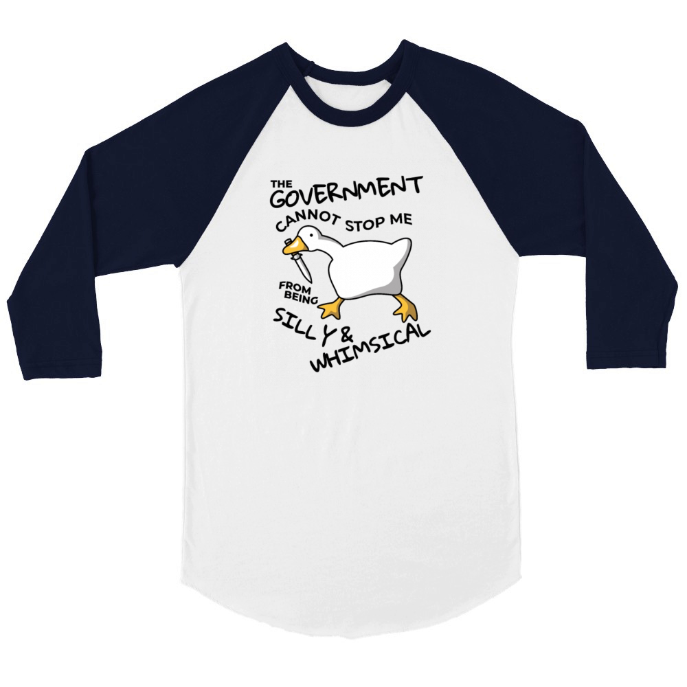 The Government Cannot Stop Me Unisex ¾ sleeve Raglan T-shirt