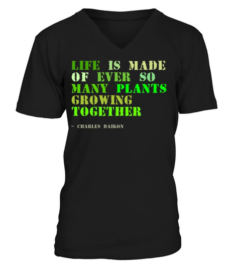 Plant sayings fake charles dickens quote V-Neck T-shirt