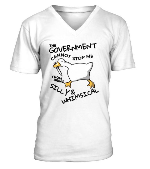 The Government Cannot Stop Me V-Neck T-shirt