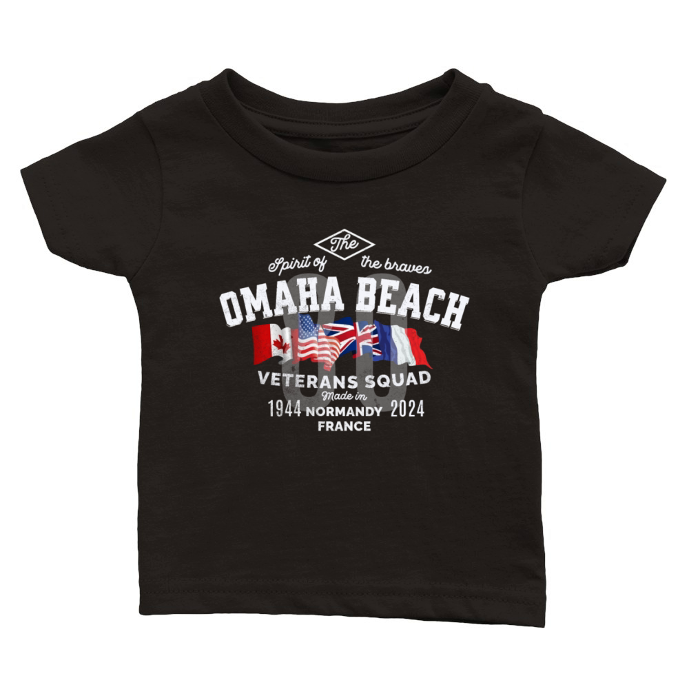 Omaha Beach Normandy 80th anniversary Classic Baby Crewneck T-shirt