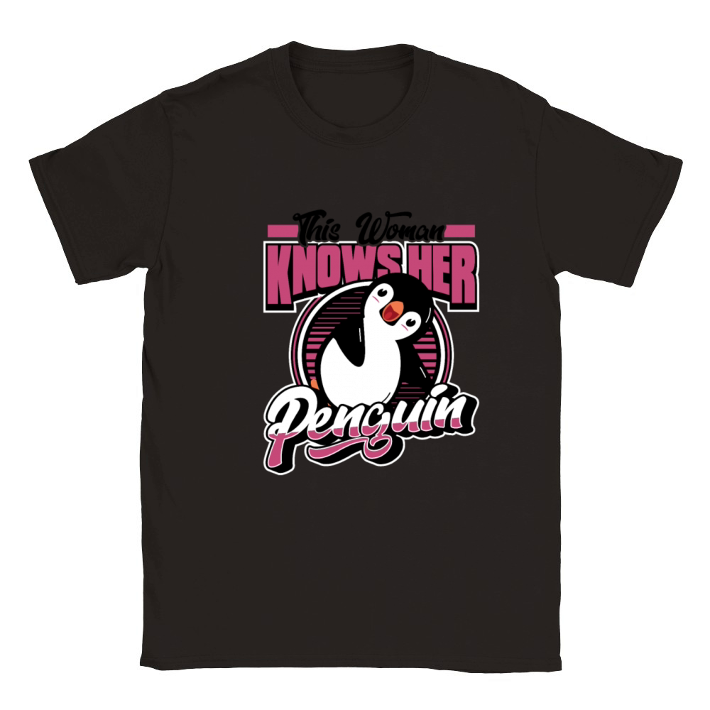 This Woman Knows Her Penguin Emperor Sea Bird Classic Kids Crewneck T-shirt