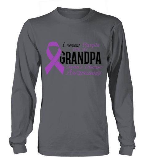 I Wear Purple For My Grandpa Crohns Disease Long sleeved Unisex