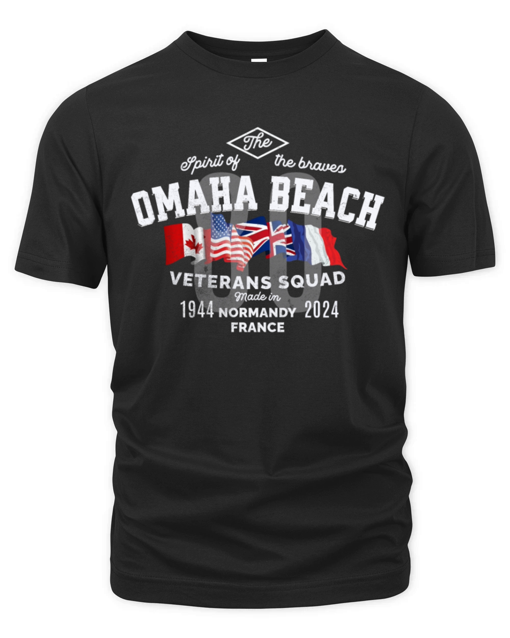 Omaha Beach Normandy 80th anniversary Organic Unisex T-shirt