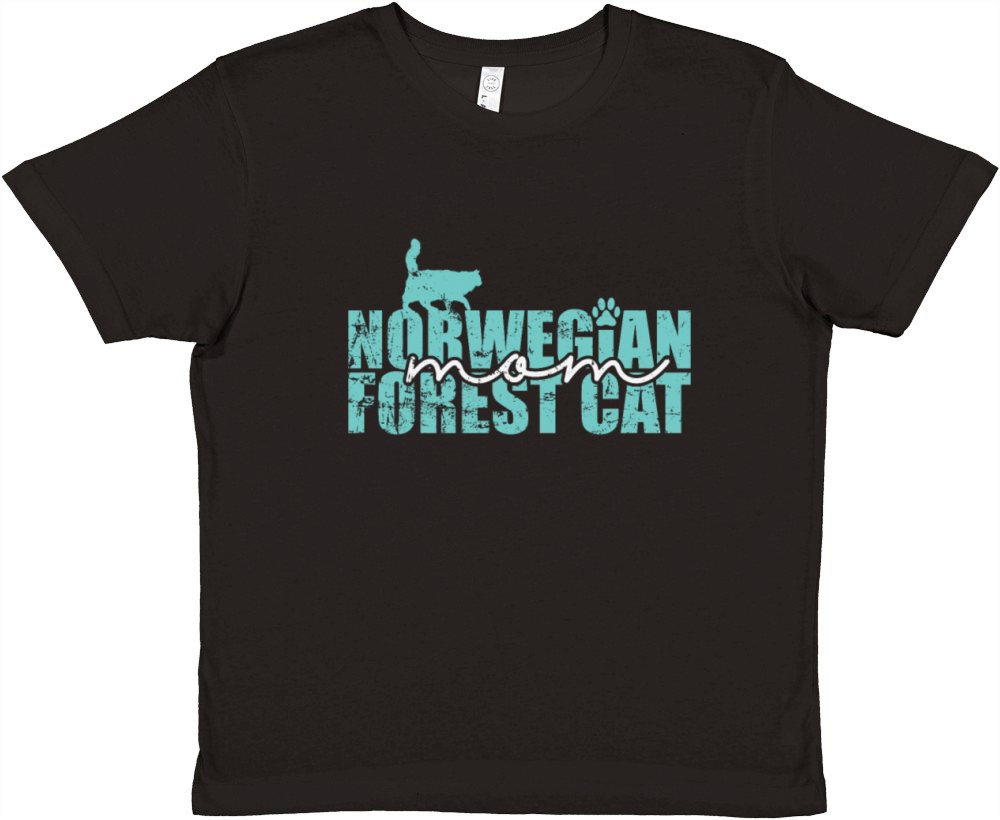 Norwegian Forest Cat Mom Pet Male Cat Premium Kids Crewneck T-shirt