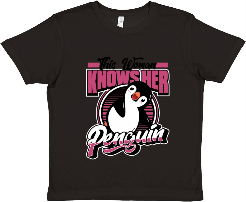This Woman Knows Her Penguin Emperor Sea Bird Premium Kids Crewneck T-shirt