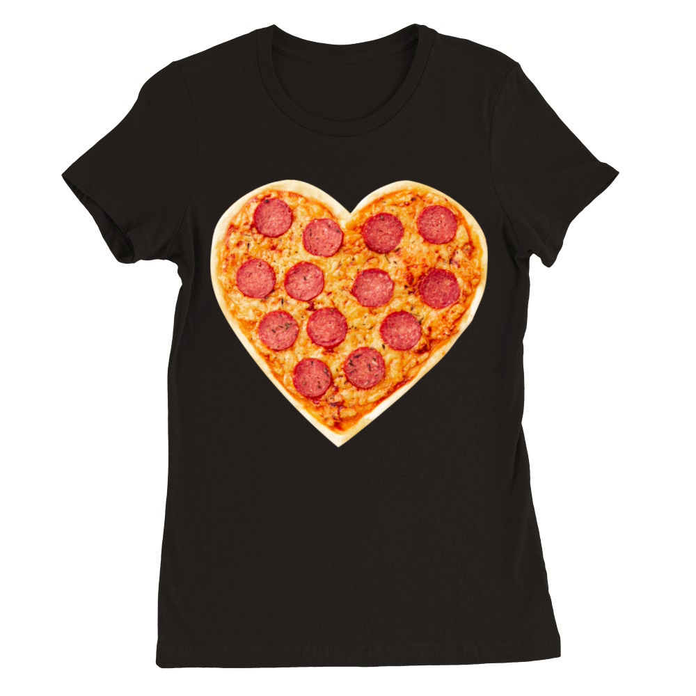 PIZZA is my valentine Premium Womens Crewneck T-shirt