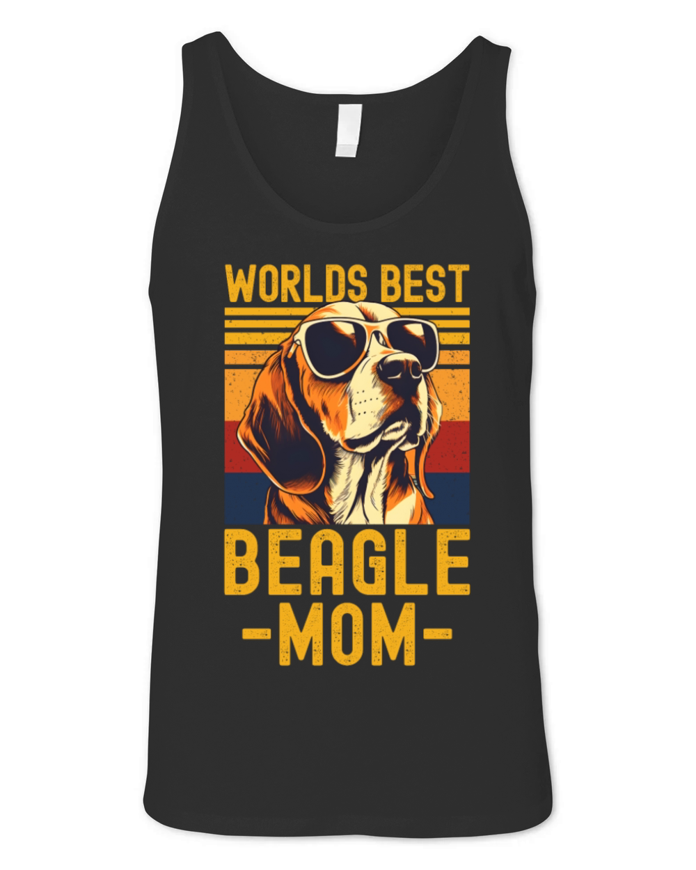 Beagle with sunglasses retro Unisex Jersey Tank